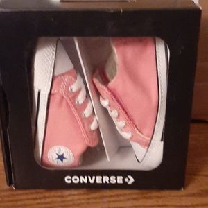 Pink Converse baby shoes